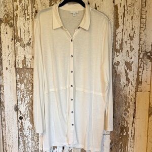 J. Jill Off-White Long Sleeve Shirt